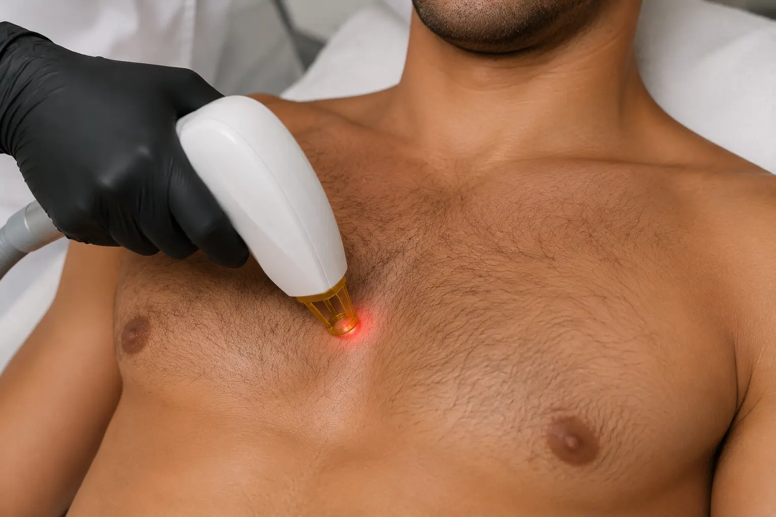 Zabiegi estetyczne dla mężczyzn — depilacja laserowa klatki piersiowej w BodyMed Group